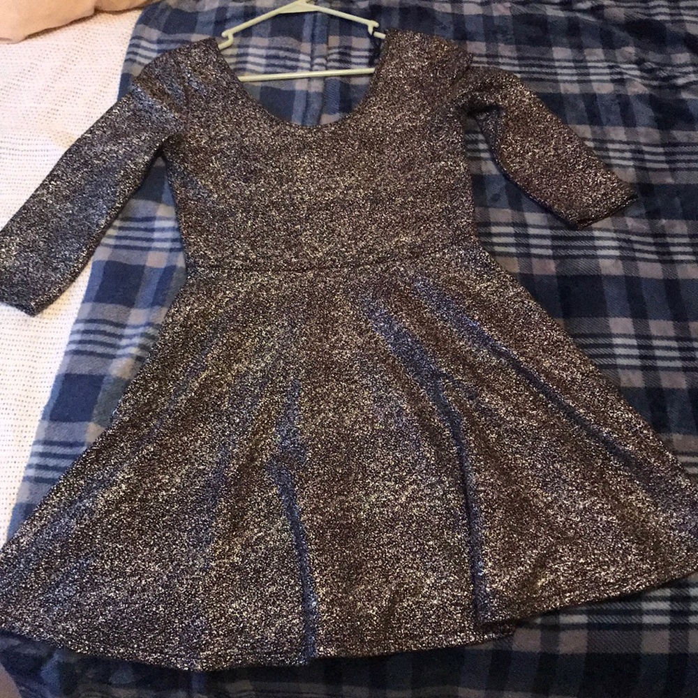 Gold skater dress